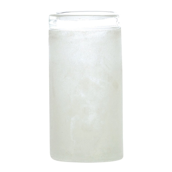 Bristol White & Clear Cylinder Vase, 20 cm