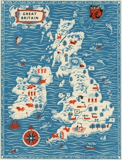 All Things Stylish #britain #illustration #map