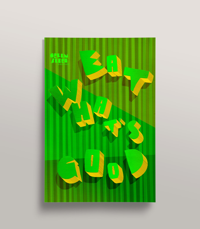 Green Zebra Grocery - Mr Miles Johnson #miles #design #color #advertising #direction #johnson #art #poster #mr #typography