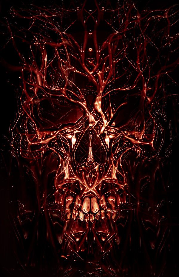 Sanguine Conscripte by ~ECHOOHCE on deviantART #blood #gore #veins #arteries #flesh #horror #digital #illustration #painting #art #face #skull