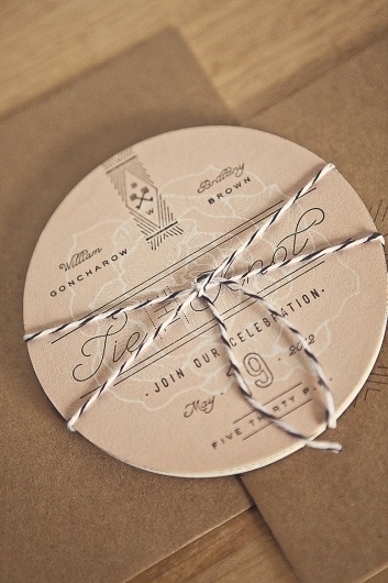 FPO: Goncharow's Coaster Wedding Invites #design #typography #vintage #logo #lettering #coaster #invitation design