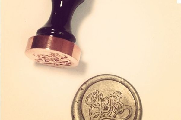 Gina & Bryan's Wedding Invites - Katie Steward's Portfolio #design #monogram #invitations #seal #wax