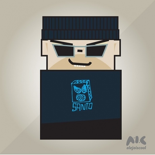 Más Feliz on the Behance Network #character #santo