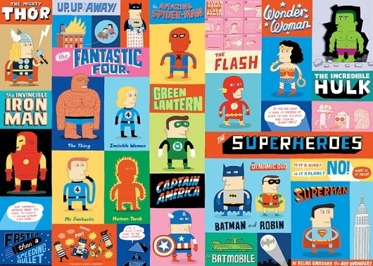 Allan Sanders : illustration : Superheroes #comic #illustration