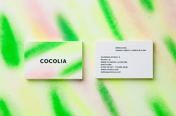 BRAND IDENTITYCOCOLIA2013 #business #card #print #paint #spray