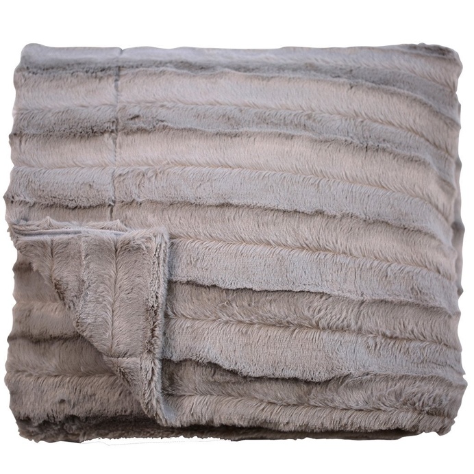 Channel Plush Throw Grey 125cm x 150cm