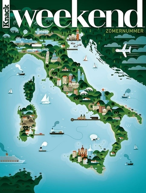 Graphic-ExchanGE - a selection of graphic projects #cover #knack #italy #weekend
