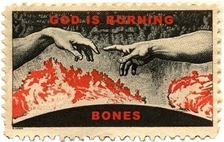The Laughing Bone #stamp #god #bones #fire