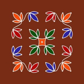 5x5 Dot Rangoli Designs Online For Festivals
