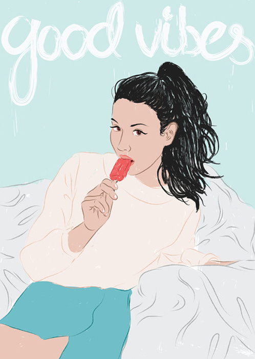 http://off-the-wall-b.tumblr.com/ #woman #illustration #vibes #good #lady