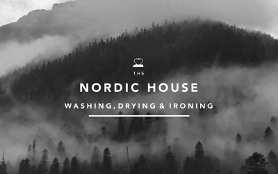Nordic House #white #branding #black #and #mountains