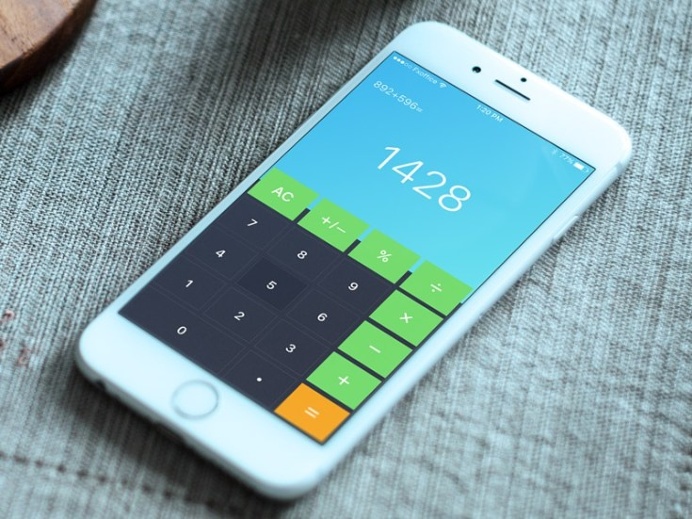 Flat Calculator UI Design