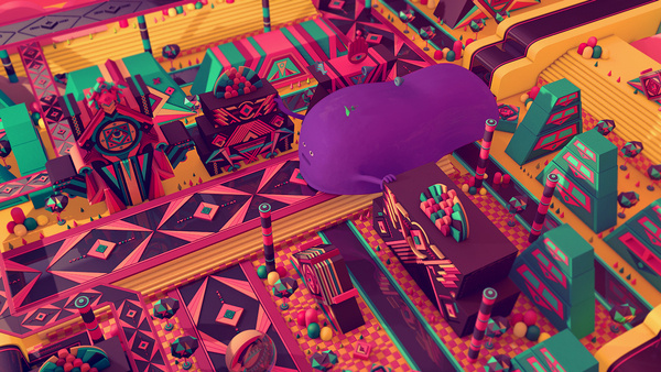 Psychic Land on Behance #colours #geometric #behance #psychic #2viente #3d