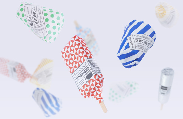 Gorky Park Icecream on Behance #pattern #branding #packaging #spots #stripes #cream #identity #ice