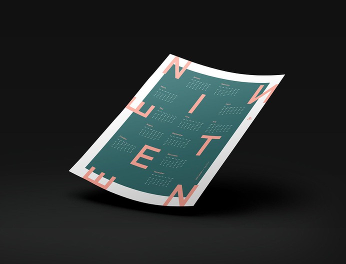 NINETEEN Calendar - Mindsparkle Mag This is a beautiful wall calendar created by Filip Triner in Germany. #branding #corporate #design #identity #color #photography #graphic #design #gallery #blog #project #mindsparkle #mag #beautiful #portfolio #designer