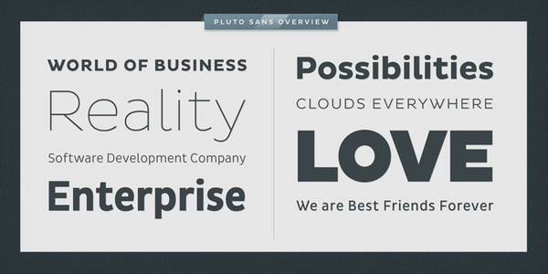 Pluto Sans™ #font #sans #pluto #myfonts #typeface #type