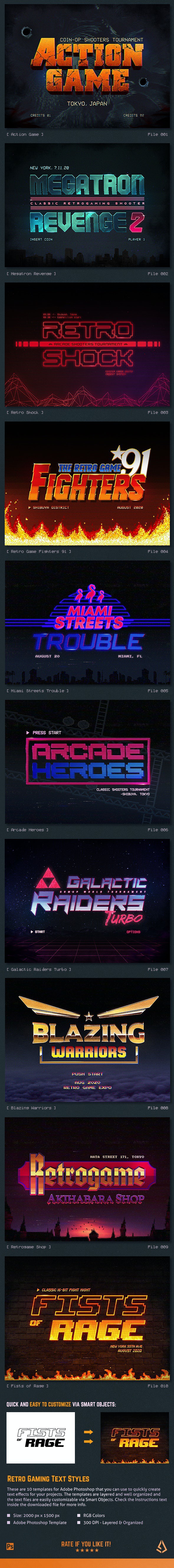 Retro Gaming 80s Classic Text Effects V1 - Text Effects Actions