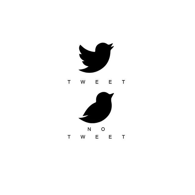 Tweet, No tweet. #icon #twitter #logo #tweet #notweet #philkjoe