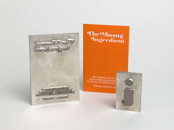 The Missing Ingredient on Behance #business #card #block #layout #foil