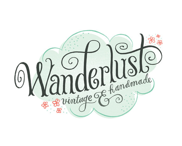 Wanderlust Logo Mary Kate McDevitt • Hand Lettering and Illustration #drawn #hand #typography
