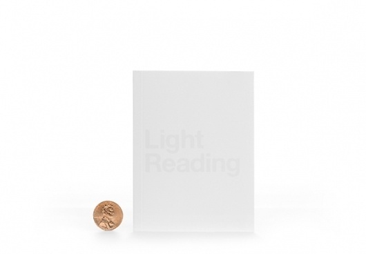 Light Reading #small #book #gibson #brag #nico #reading #promotion #light #typography