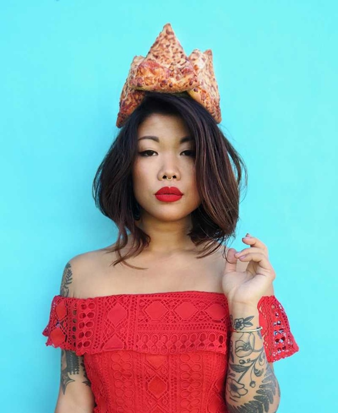 Flour Crowns: Delicious Food Crowns Self-Portraits by Lauren Hom