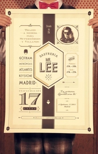 Mr Lee Tailor to Superheroes and Villains | The Inspiration Room #sastrera #design #lee #tipography #comic #poster #superheroe #mr