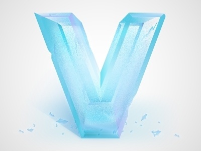 Dribbble - V by Chris Rushing #lettering #letters #letterforms #frosty #icy #type #ice #typography