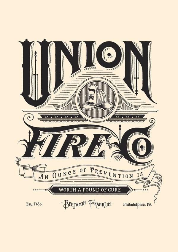 Union Fire Co #banner #lettering #identity #fire
