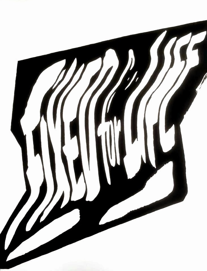 Fixed For Life, flashe on paper, 2015 #art #lettering #vintage #type #painting