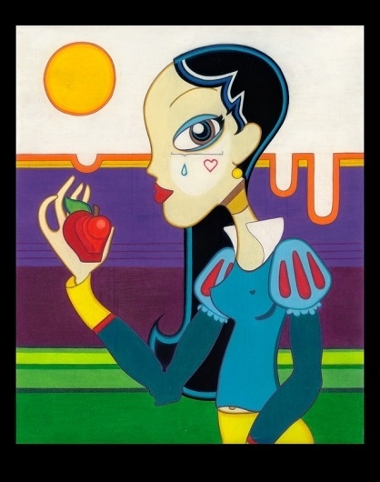 Paintings by Jake Galm I Art Sponge #galm #jake #white #bubble #gum #snow #cubism #portrait #painting