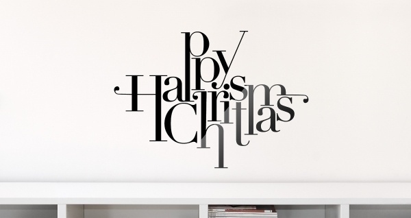 Mena+Cruz » Happy Christmas #lettering #christmas #poster #type #mena+cruz #typography