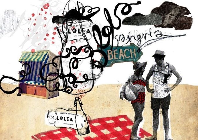 Sangría Lolea Art by Milena Michalowska #sangria #collage #lolea #art