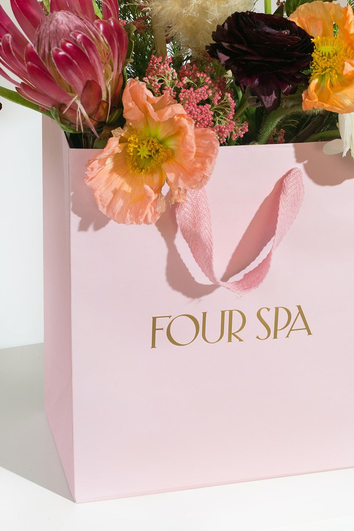 Four Spa - Mindsparkle Mag Nice People designed the branding for Four Spa – a luxury nail salon & spa located in Saudi Arabia. #logo #packaging #identity #branding #design #color #photography #graphic #design #gallery #blog #project #mindsparkle #mag #beautiful #portfolio #designer