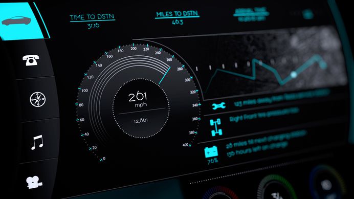 Car dashboard UI on Behance