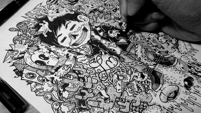 Creative Doodle Art Inspirations by Lei Melandres #doodle art # drawing art