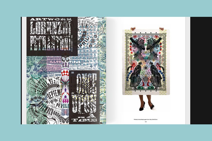 Lorenzo Petrantoni, graphic artist, illustrator, designer, and artist from Milan, Italy, known for his reinterpretations of historical figures from the 19th and 20th century, presents his particular personal aesthetic in Timewarp. His works are created by using 19th-century engravings from old books he finds in bookshops, libraries, markets and fairs around the world. Using hand-made collages, Petrantoni combines and assembles these engravings to create unique and striking images.

His compositions have become iconic, used by renowned brands like Coca Cola, Nespresso, New York Times, Newsweek, Samsonite, Vogue, Vanity Fair, and many more, as well as museums, publishers, and galleries worldwide. Thanks to his extraordinary creativity and technical mastery, Petrantoni gives vintage images new life and meaning, transforming them into works of contemporary art.

Timewarp presents these works from recent years and is a fascinating journey through time, where the past merges with the present through the creative genius of Lorenzo Petrantoni.

Publisher: Slanted Publishers
Design & Concept: Lorenzo Petrantoni
Translation: Jennifer Coe
Release: September 2024
Format: 21.6 × 29.3 cm
Volume: 192 pages
Language: English 
Printing: full-color offset printing with silver spot color, Stober Medien, Germany
Workmanship: 6-page cover, no binding, black rubber band, silver hot-foil embossing
ISBN: 978-3-948440-74-9
Price: €35.– (DE)

Buy: slanted.de/product/timewarp