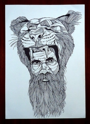 CatHat - 2010 | The BearHug #the #illustration #hat #bear #hug