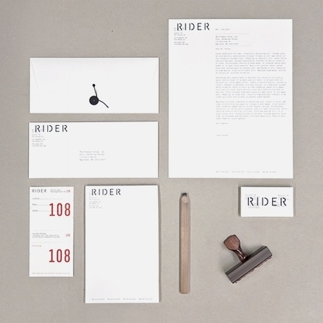 Josh Finklea: Rider identity at iainclaridge.net #stamp #identity #branding #stationery