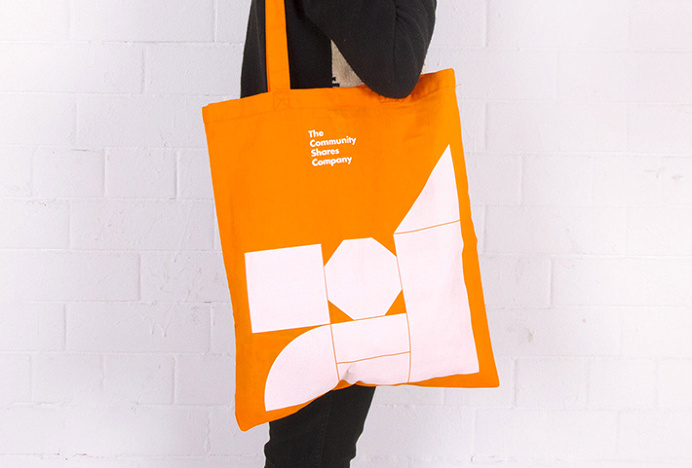 The Community Shares Company by Fieldwork #graphic design #print #colourful #shapes #bag