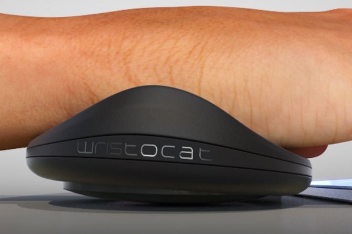 Wristocat, a feline-inspired wrist support for the #desktop that lets you effortlessly chase your mouse, keyboard, and touchpad, keeping you