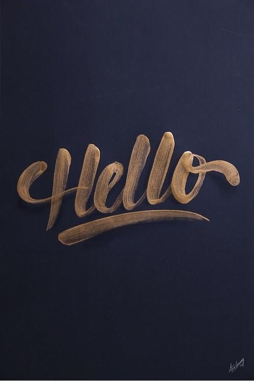 Typeverything.comnHello by Its a living. #hello #type #typo #sketch #typography