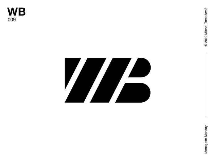 WB Monogram by Michal Tomašovič #monogram #logo #lettermark #design