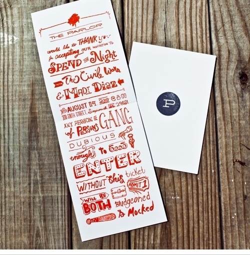 Shed Labs #invite #red #typography