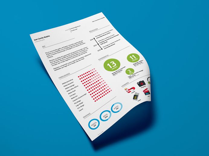 Juan Resume - Free Flat Infographic Resume Template