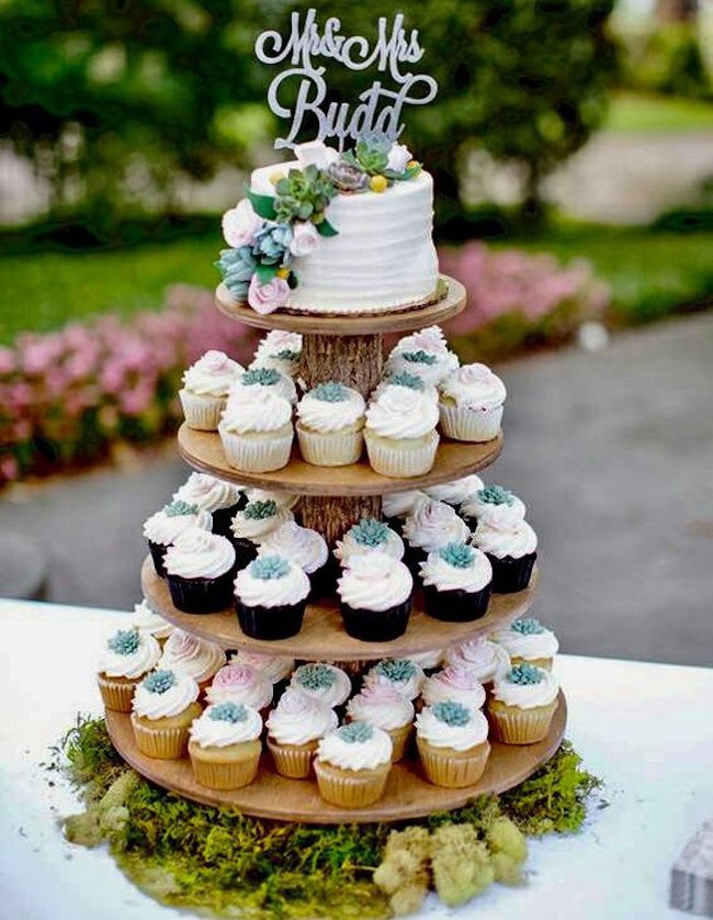wedding cupcake-cake design