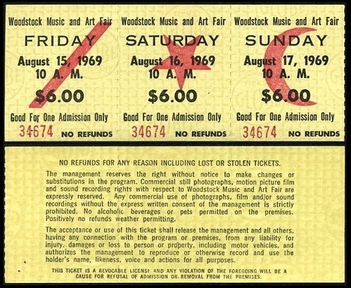 UNTITLEDmagazine #1969 #tickets #woodstock #15 #august