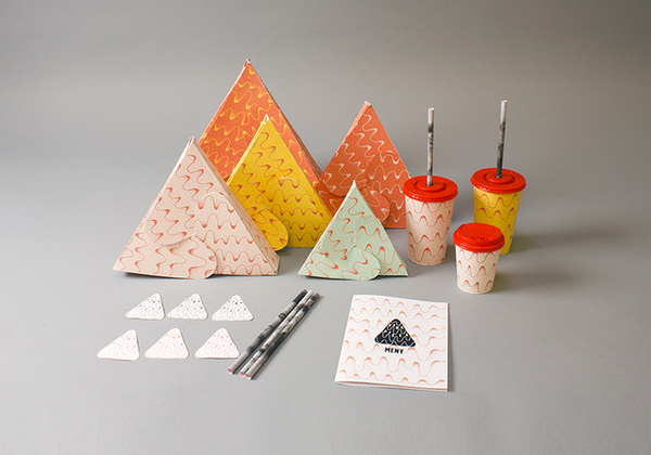 Johanna Nyberg Â | Â http://behance.net/johannanyberg"Application to Beckmans College of Design 2013, Redesign your local pizzeria."Joha #packaging #design #graphic #stationery #pyramid