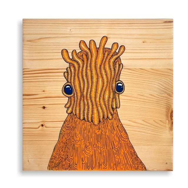 30x30cm Tahta üzerine boyama. #wood #illustration #painting