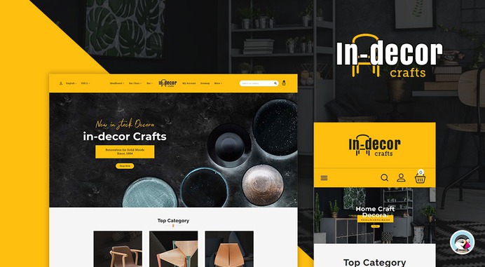 #Decor #Furniture & #Home #Crafts - #Prestashop #Responsive #Theme | #TemplateTrip #eCommerce #Website #Design #Template